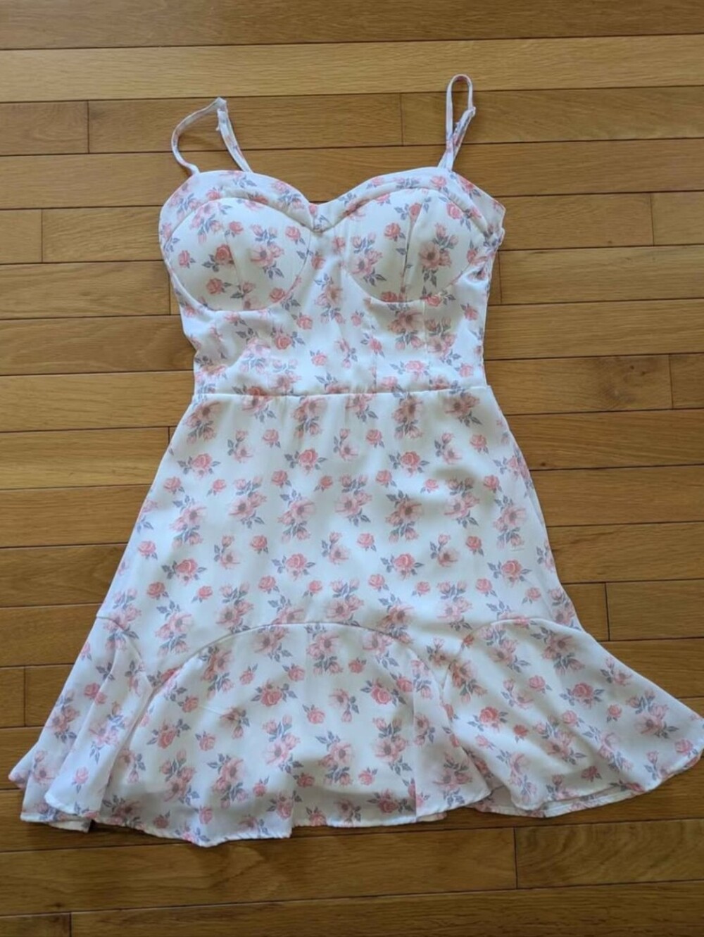 White & Pink Floral Altar'd State Dress
